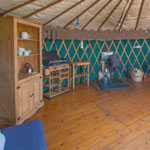 Llyn Yurt Living area