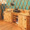 Yurt fitted kitchen